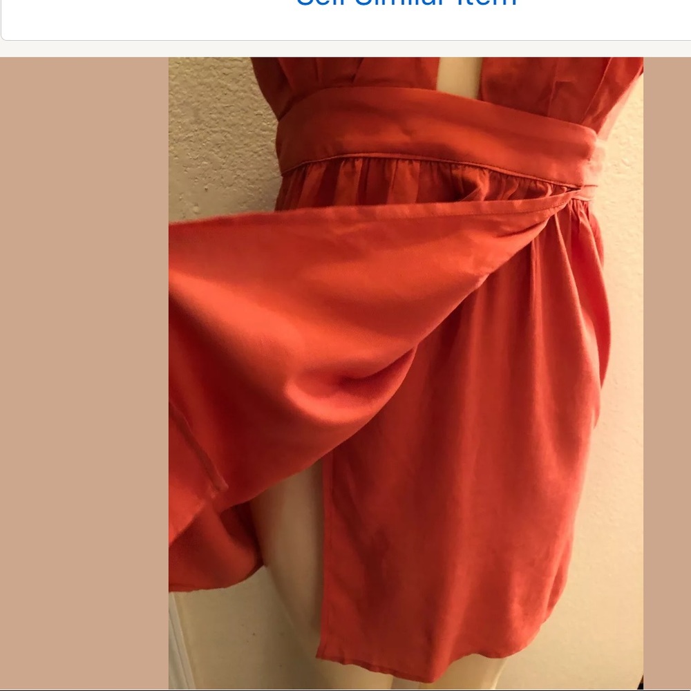 Re-Named Wrap Sundress Deep Cleavage Open Back - image 3